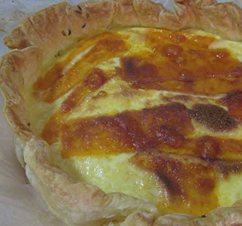 Tarte aux carottes, cheddar et orange