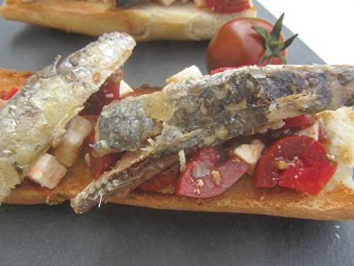 Tartine aux sardines - Le Palais des Saveurs