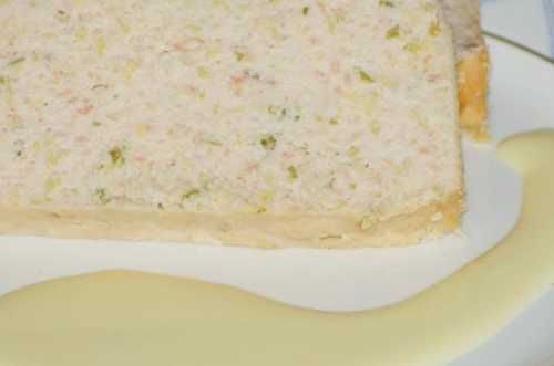 Terrine saumon chou, sauce moutarde safranée