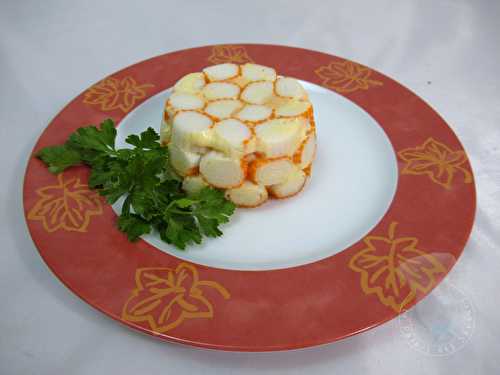 Timbale de saumon en habit de surimi