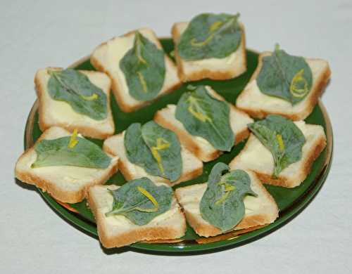 Toasts à la feuille d'huître