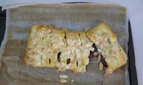 Tresse feuilletée au chocolat et fruits secs