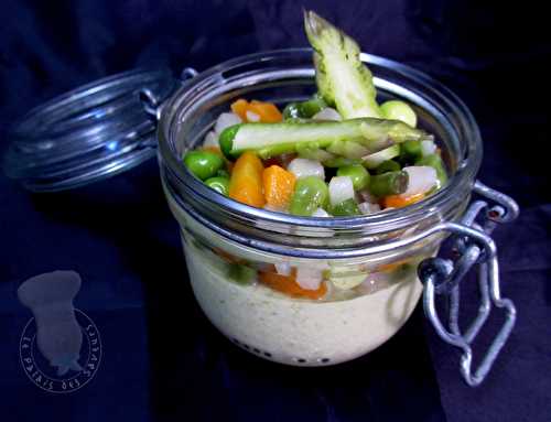 Verrine de mousse d'asperge