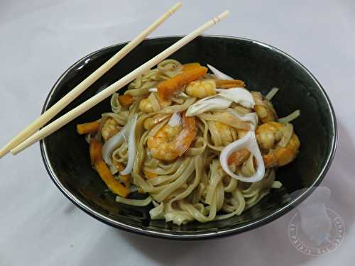 Yaki udon aux crevettes