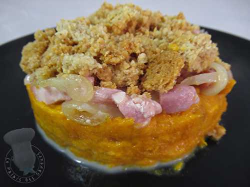 Crumble de courge au parmesan et bacon