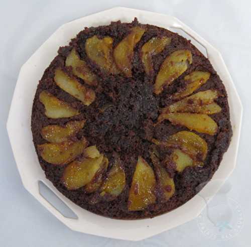 Gâteau renversé poire chocolat