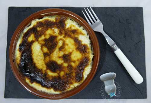 Gratin de brandade à la compotée d'artichaut et pélardons