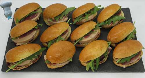 Sandwiches au foie gras et magret