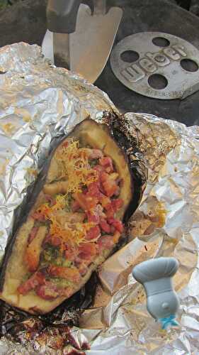 Aubergines confites au barbecue