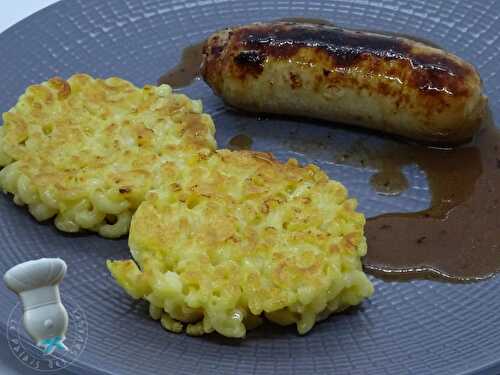 Galettes de coquillettes à l'Emmental