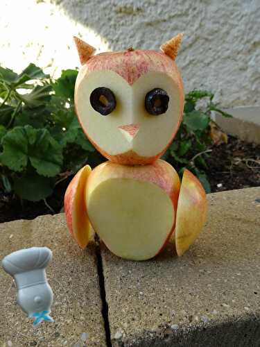 Hibou en pomme