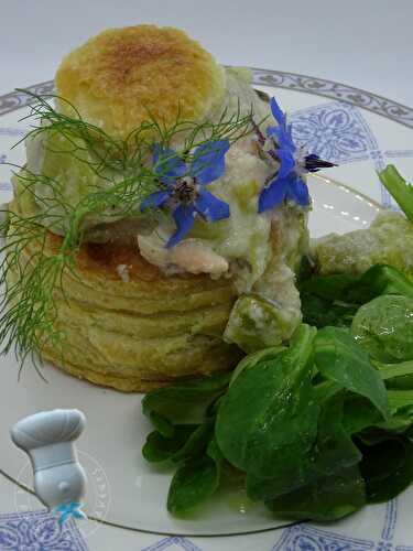 Vol-au-vent saumon aux poireaux et asperges