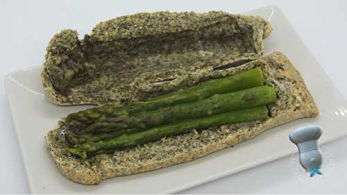 Asperges en croûte de sel aux herbes