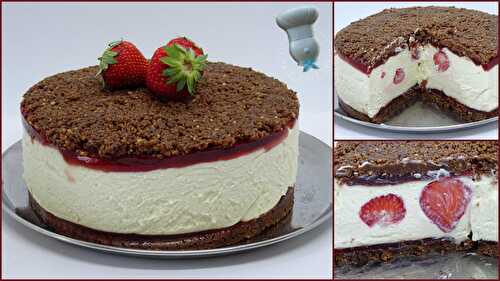 Cheesecake croustillant aux fraises