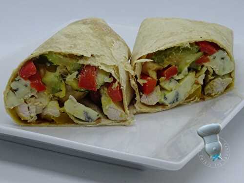 Wrap poulet curry au bleu du Vercors