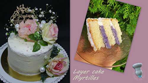 Layer cake d'anniversaire myrtilles