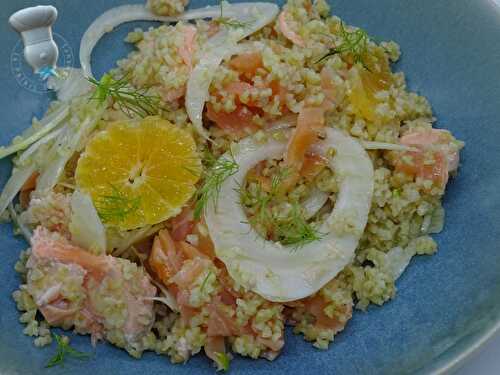 Salade de fenouil et clémentine aux 2 saumons