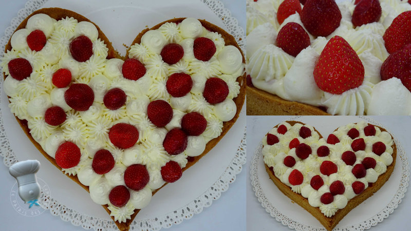 Tarte à la fraise sur sablé breton