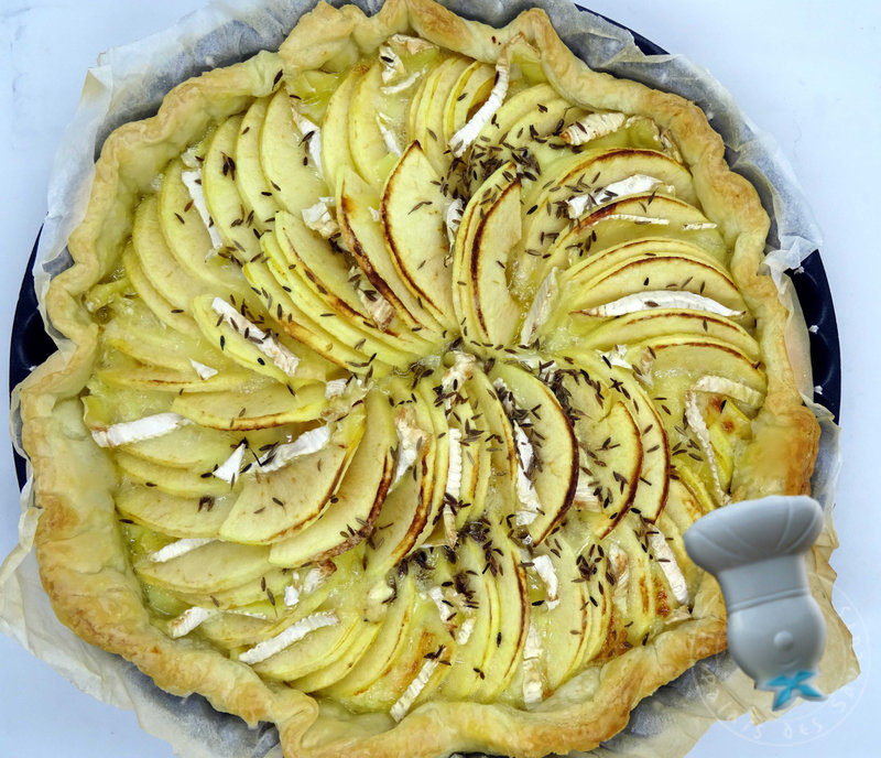 Tarte aux pommes et au Camembert