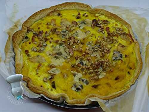 Tarte d'automne à la courge, Roquefort et noix