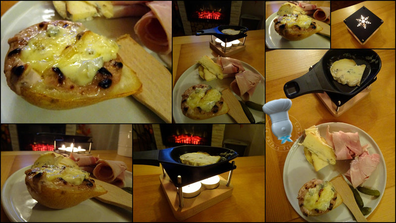 Raclette au bleu et à la poire