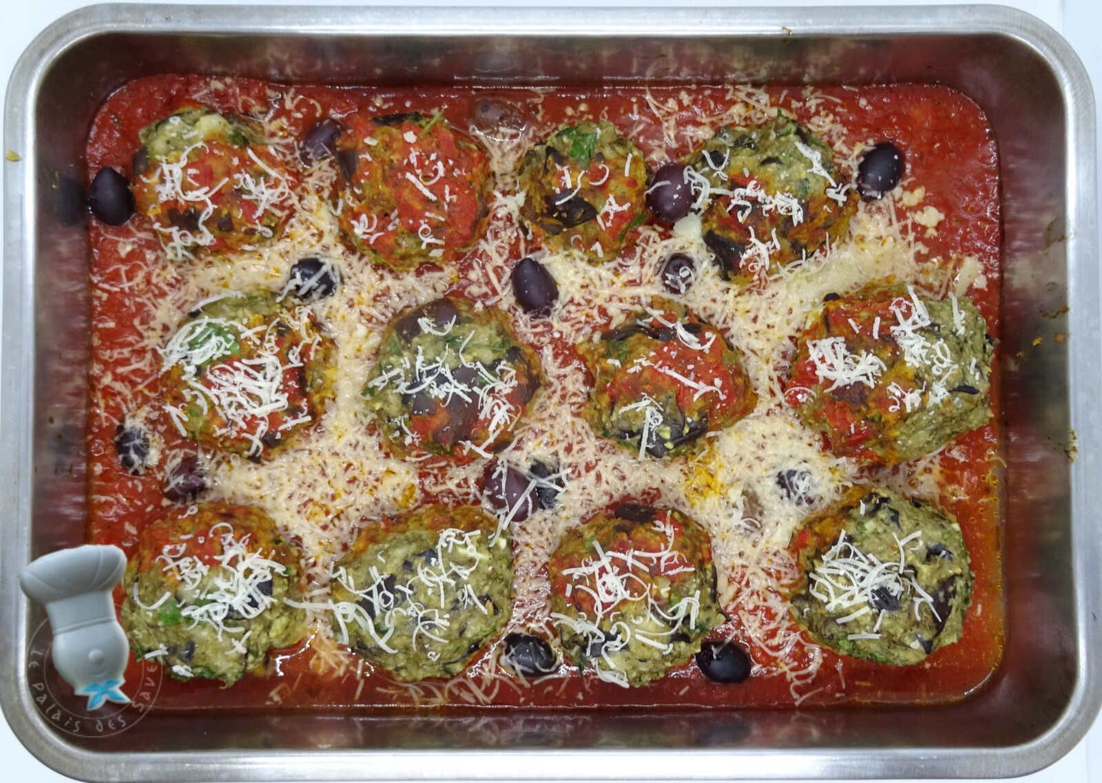 Boulettes d'aubergines à la parmigiana