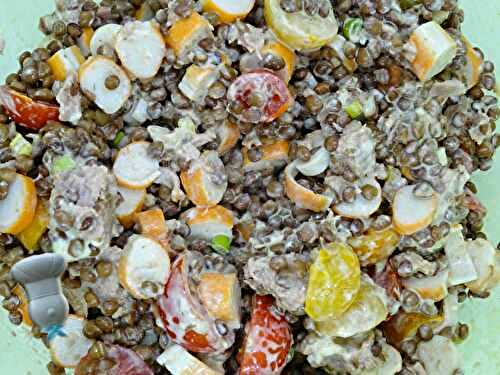 Salade de lentilles ambiance mer
