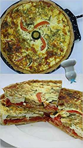 Tarte tomates, courgettes et mozzarella