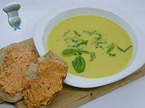Soupe de maïs froide et tapenade de chorizo