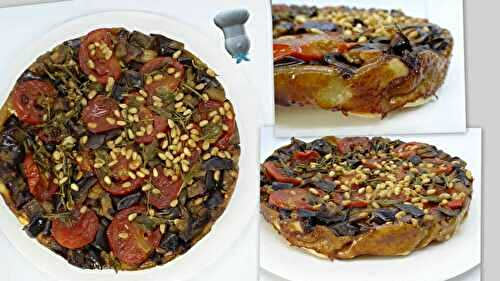 Tatin d'aubergines au romarin et basilic