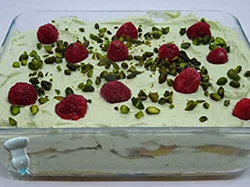 Tiramisu pistache framboise