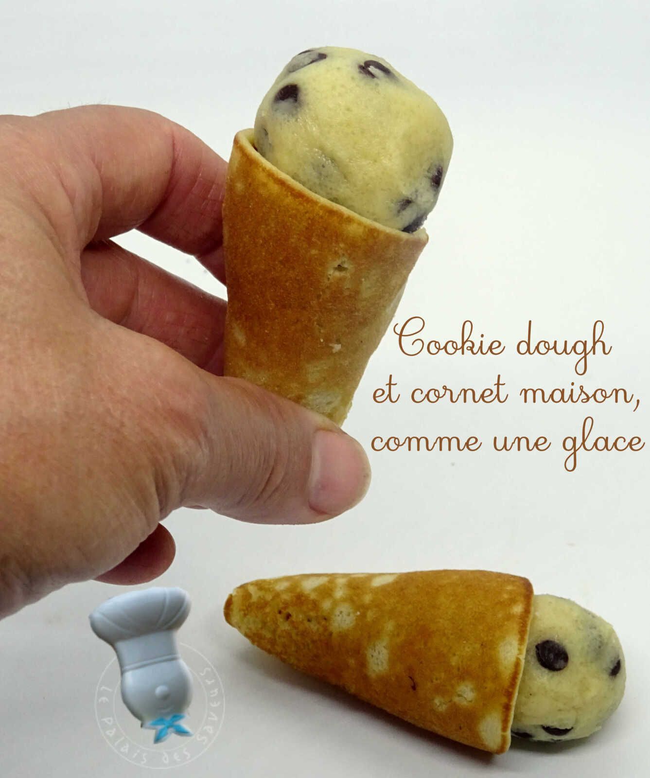 Cookie dough et cornet maison, comme une glace