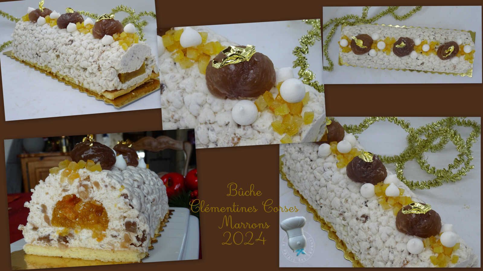 Bûche clémentine marron