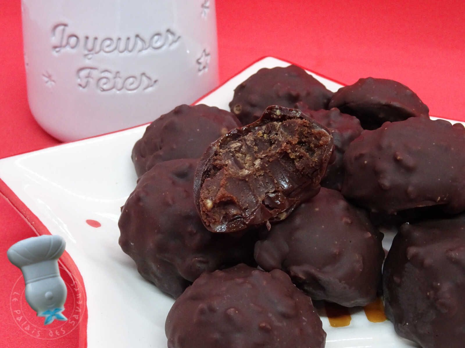 Mini rochers chocolat pralin cacahuète