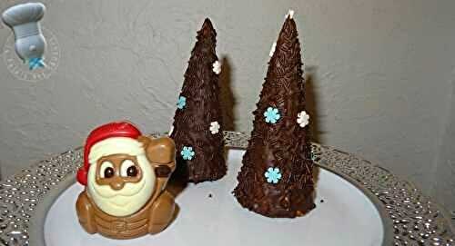 Sapins de Noël façon cheesecake au chocolat