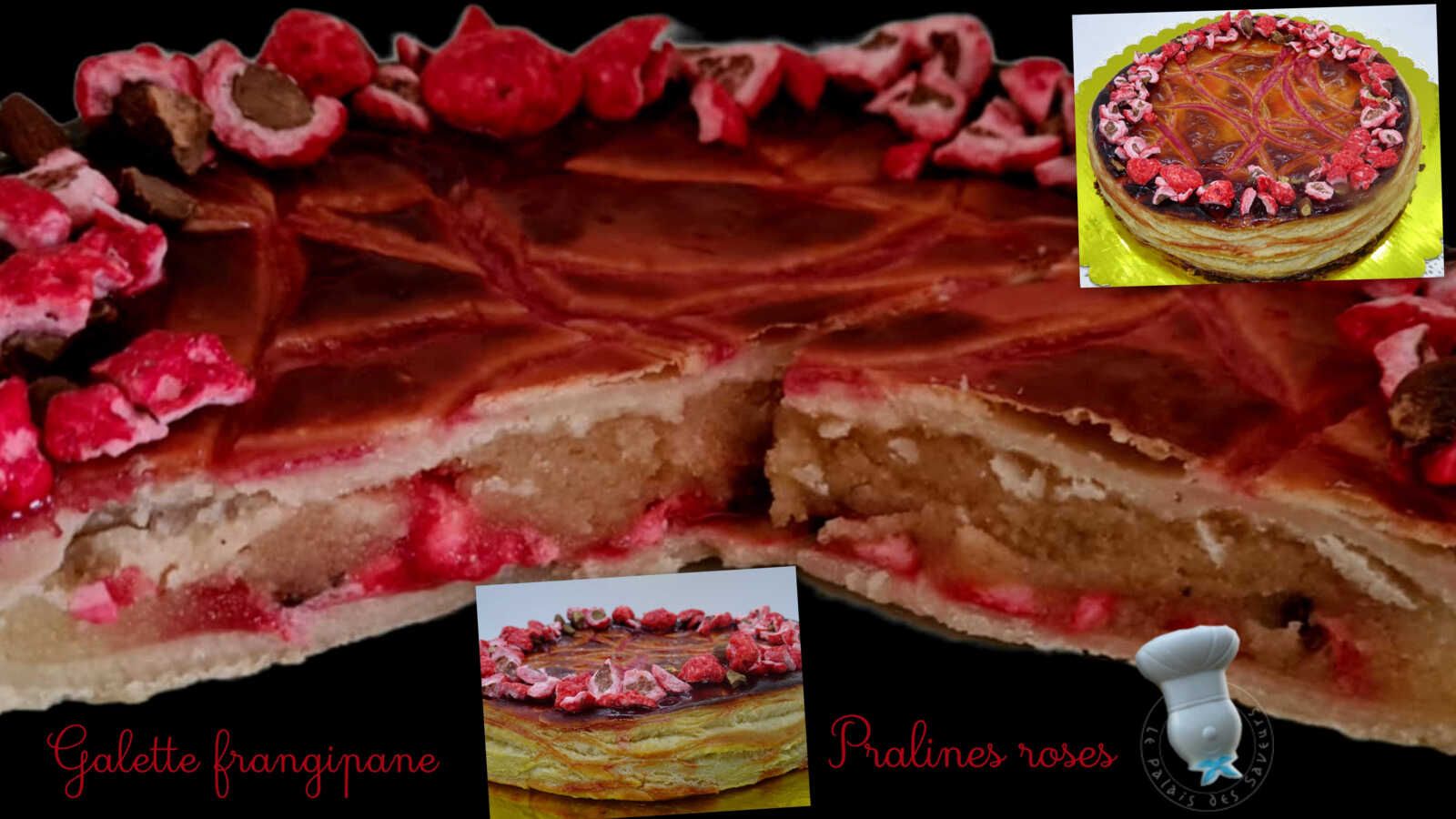 Galette frangipane pralines roses