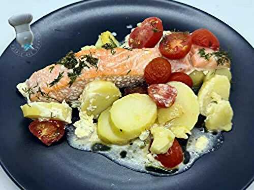 Gratin de pommes de terre au saumon