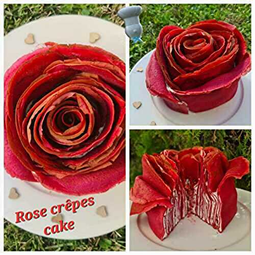 Rose crêpes cake