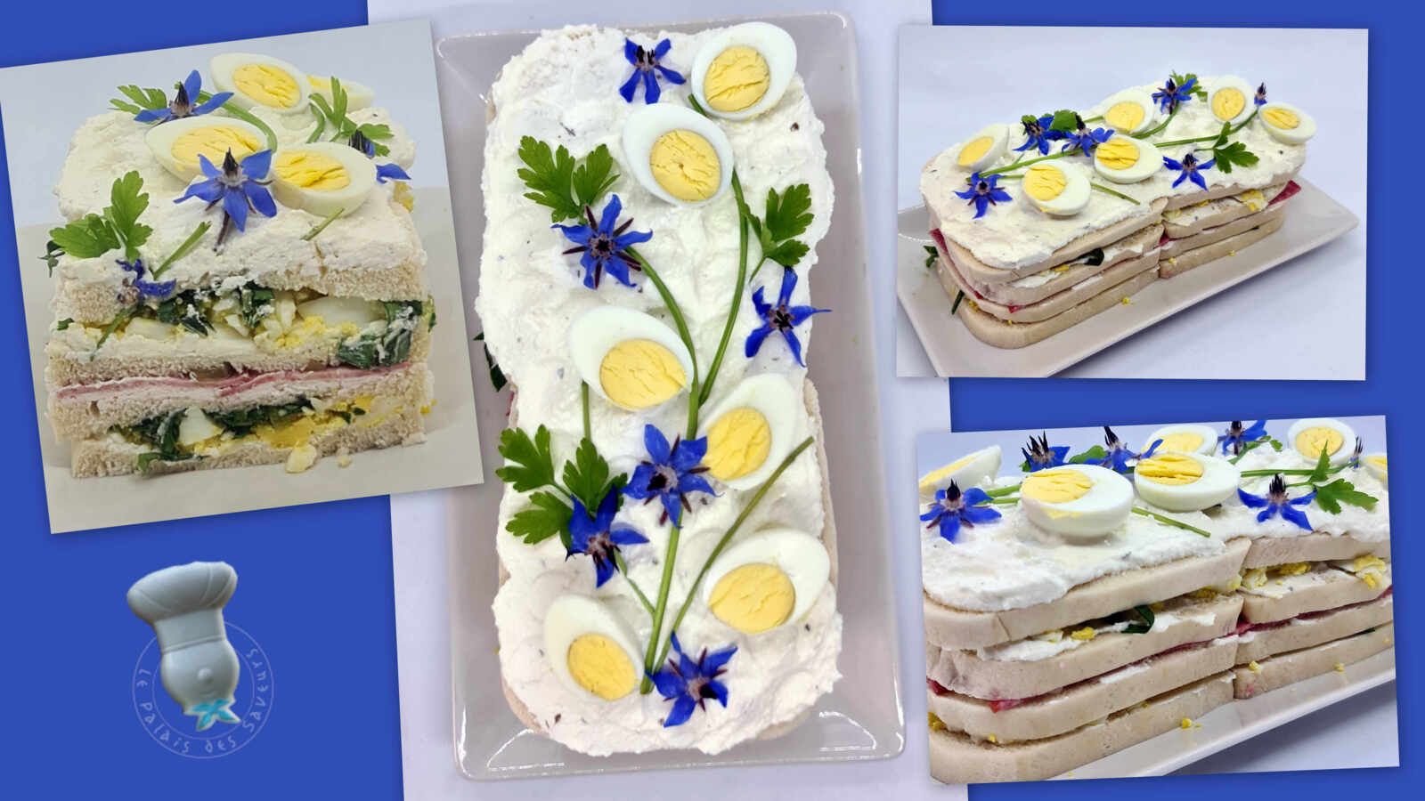 Sandwich cake salami ricotta