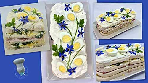 Sandwich cake salami ricotta