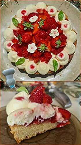 Tarte aux fraises sur sablé Breton