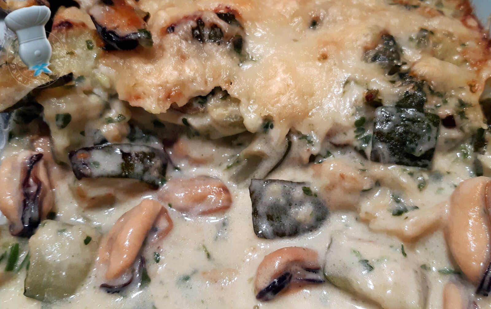Gratin de courgettes aux moules