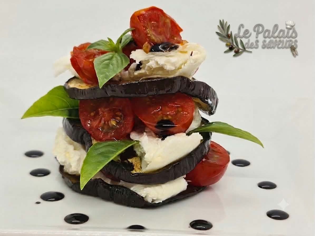 Mille-feuille d'aubergines aux douceurs d'Italie