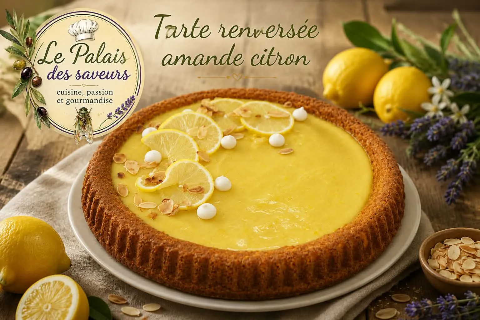 Tarte renversée amande citron