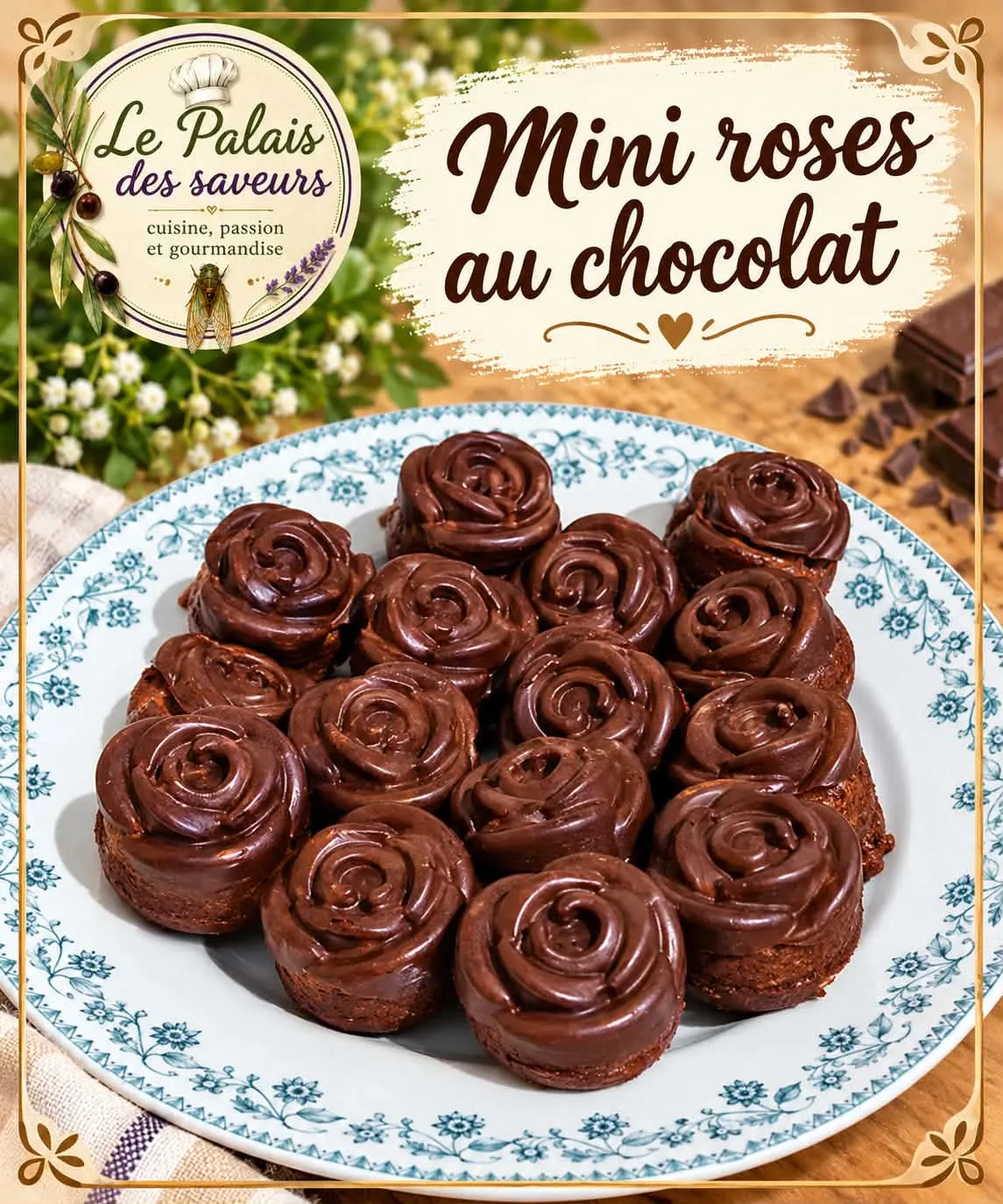 Mini roses au chocolat