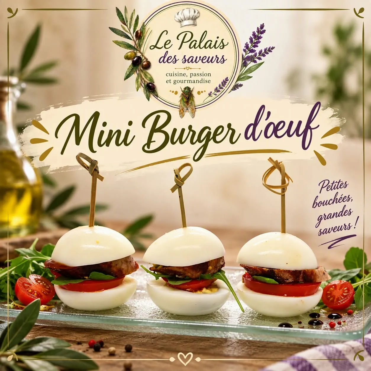 Mini burger d'oeuf
