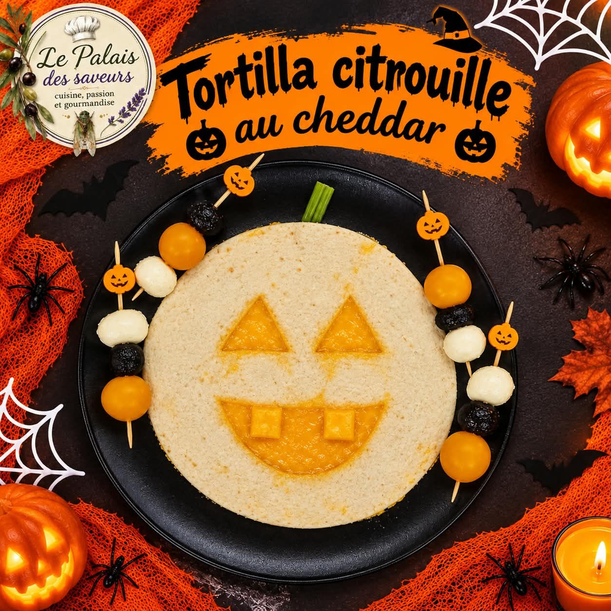 Tortilla citrouille au Cheddar