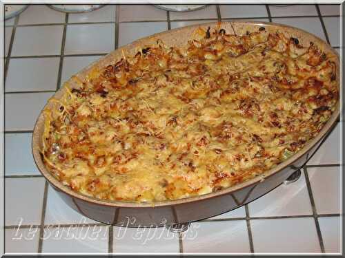 Gratin de courgettes aux lardons