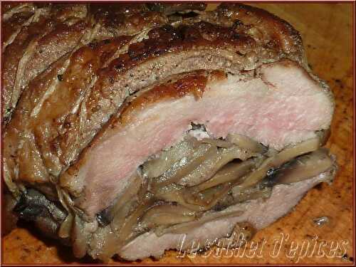 Magret de canard farci aux champignons