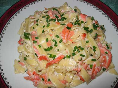 Tagliatelles au saumon fumé